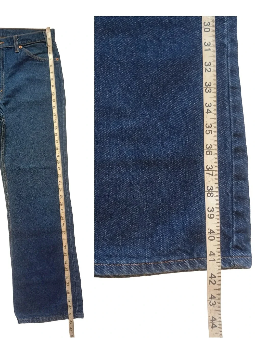 Vintage Levi's 517 Orange Tab Jeans Made in USA Bootcut Men's W36 L30 Blue